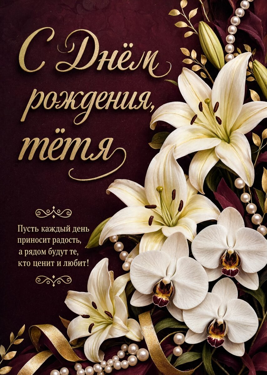 Открытка С Днём Рождения Тётя #63