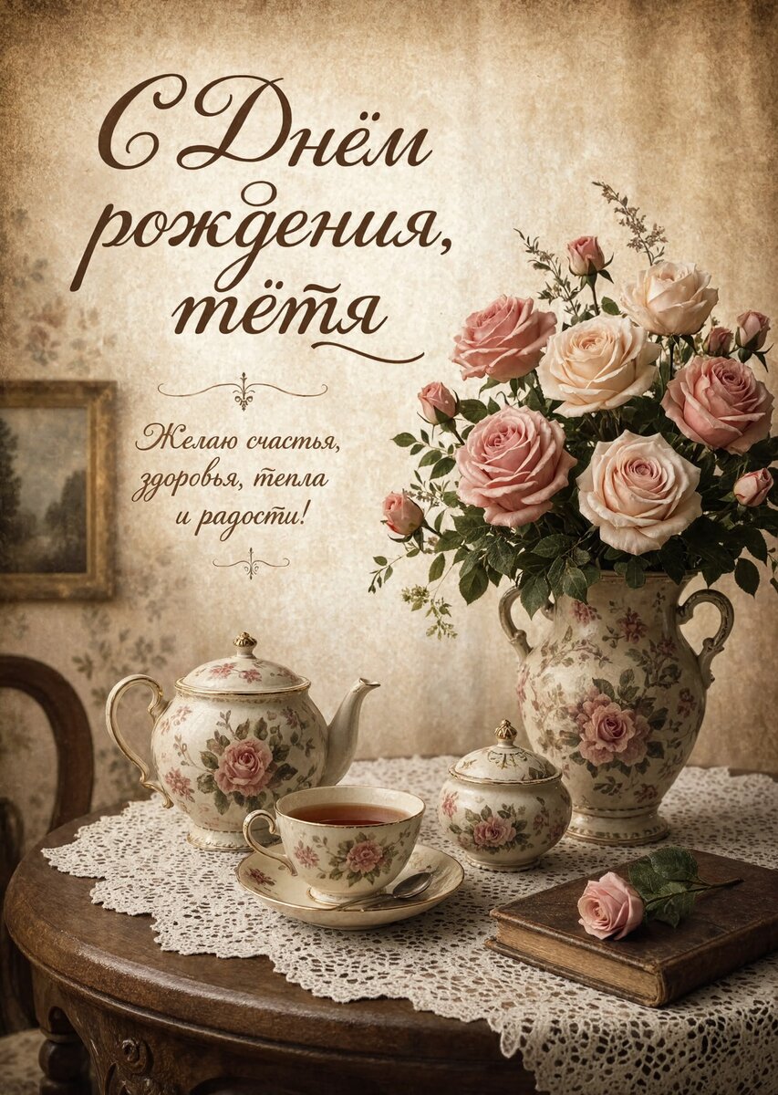 Открытка С Днём Рождения Тётя #64
