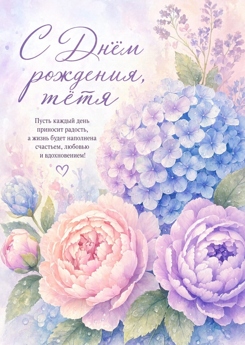 Открытка С Днём Рождения Тётя #66