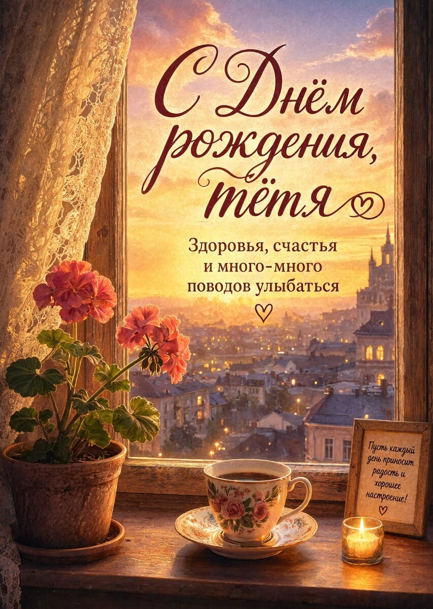 Открытка С Днём Рождения Тётя #68