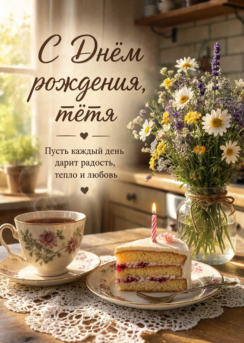 Открытка С Днём Рождения Тётя #70