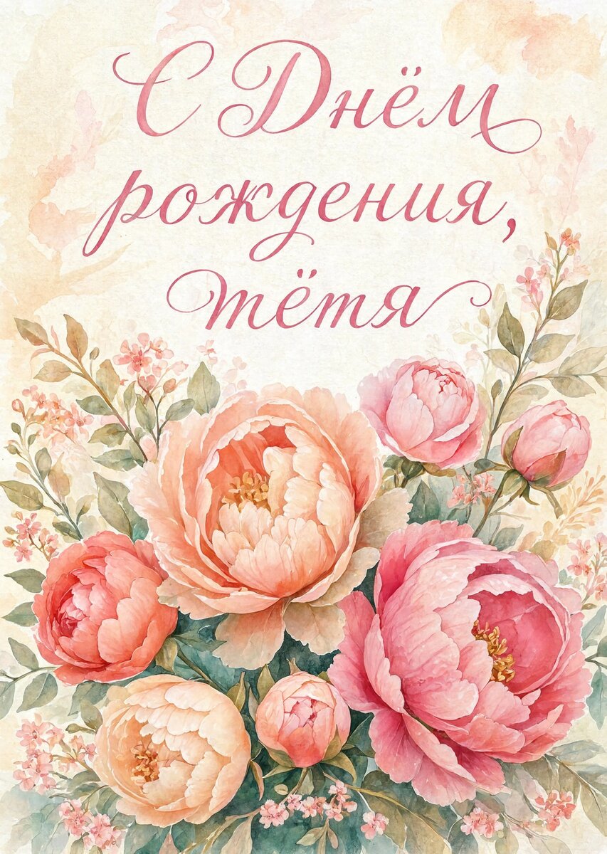Открытка С Днём Рождения Тётя #71
