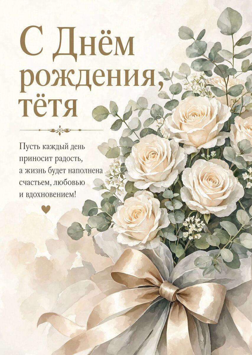 Открытка С Днём Рождения Тётя #8