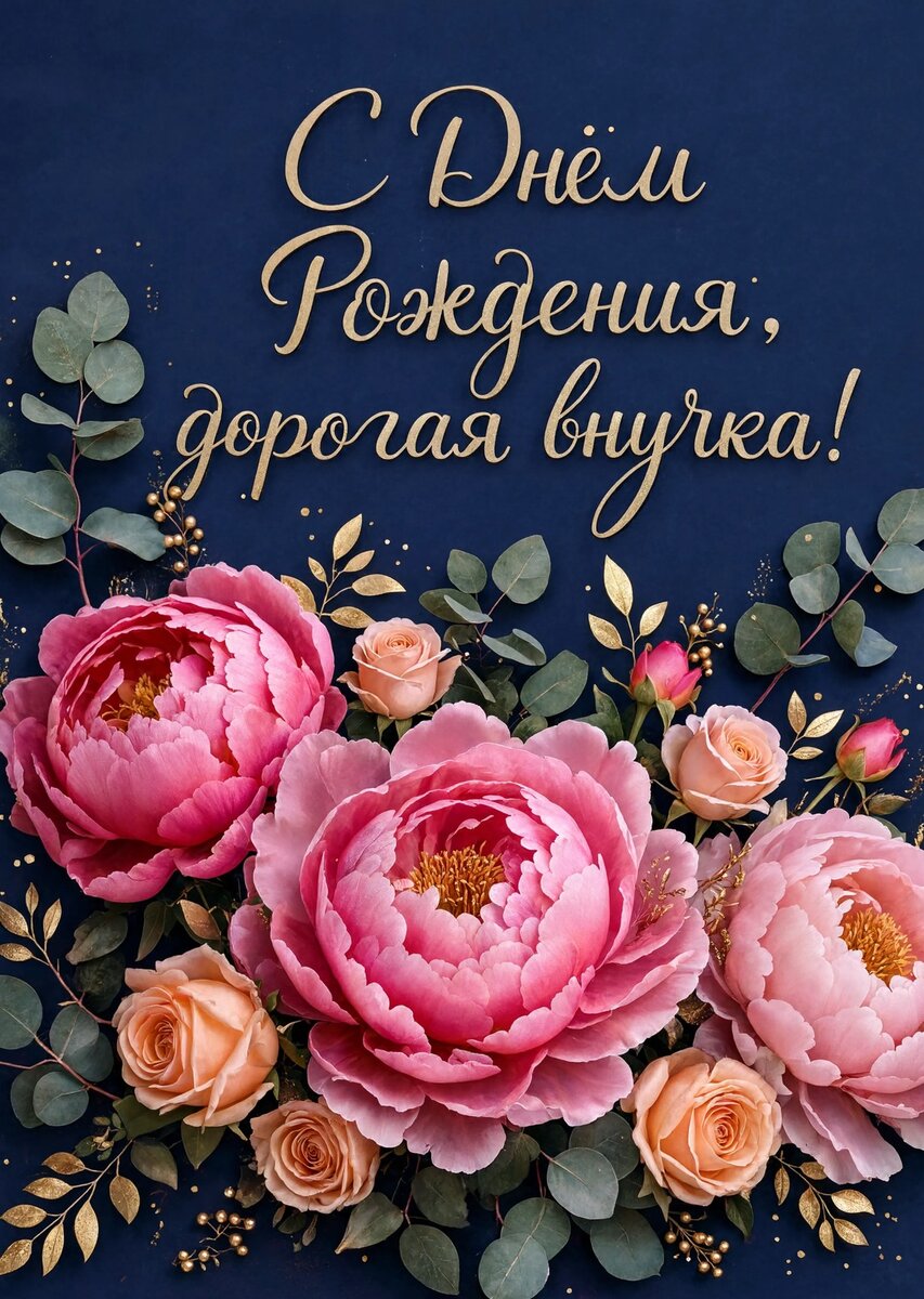 Открытка "С днем рождения внучка #13