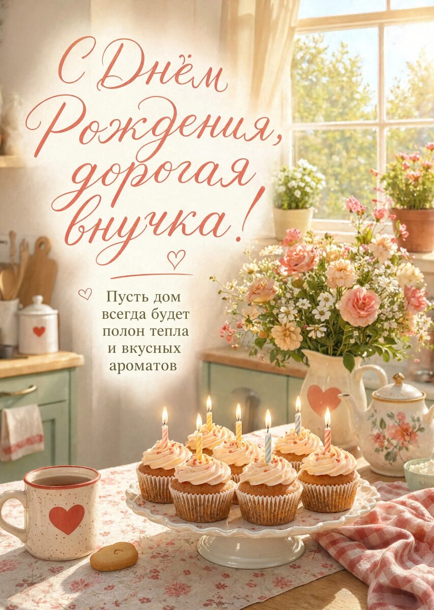 Открытка "С днем рождения внучка #15