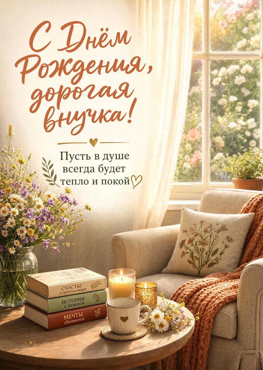 Открытка "С днем рождения внучка #19