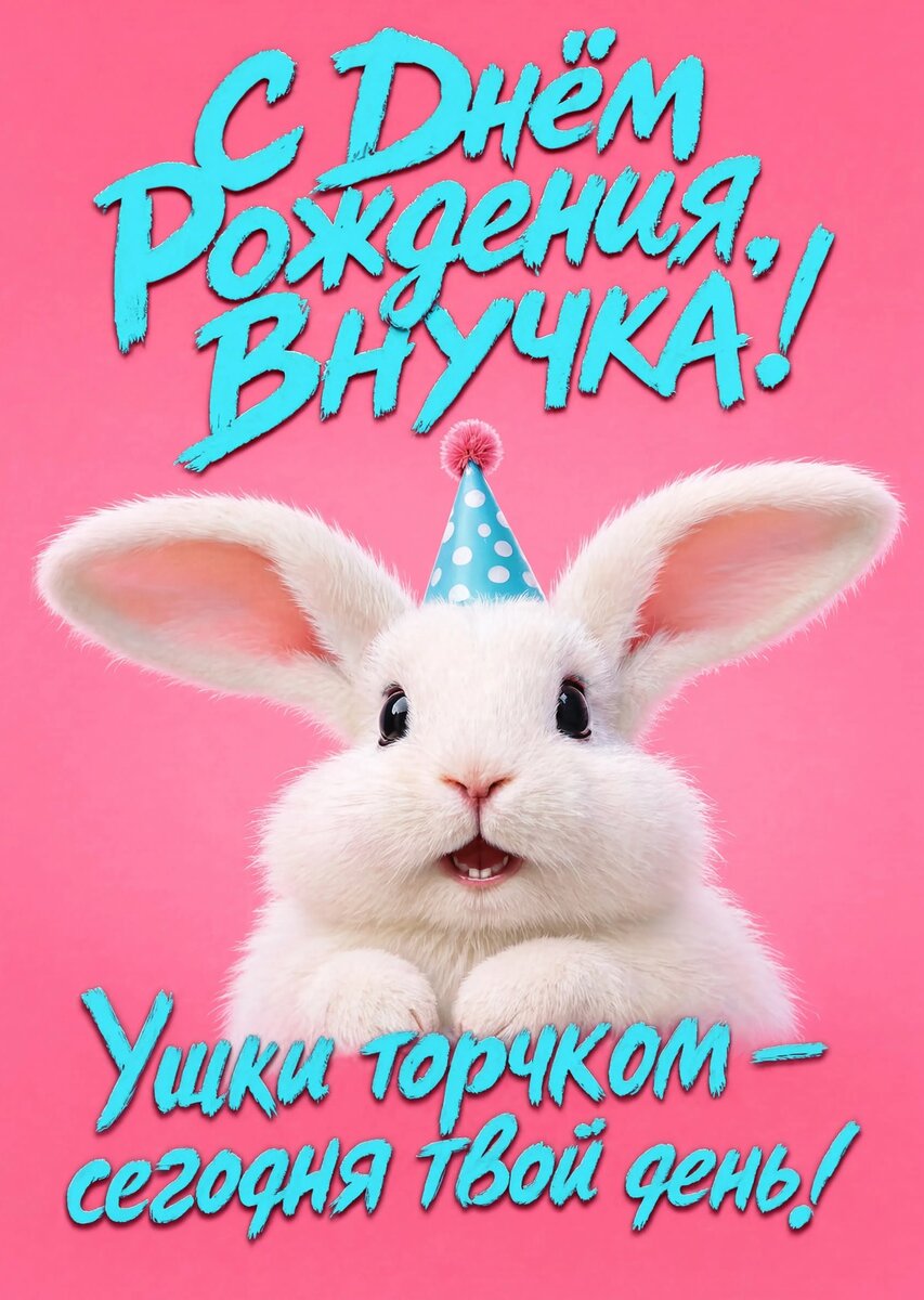 Открытка "С днем рождения внучка #2