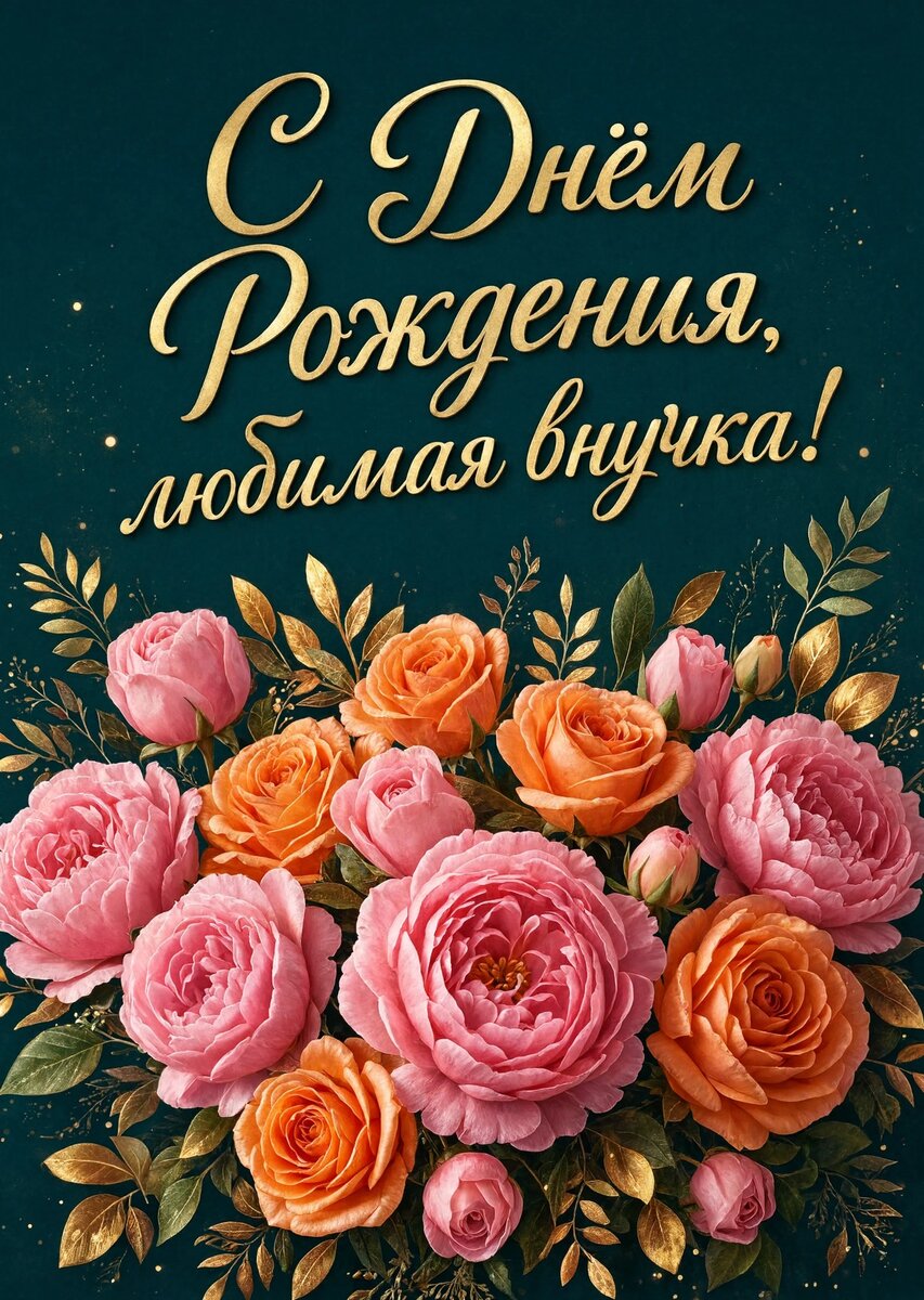 Открытка "С днем рождения внучка #37