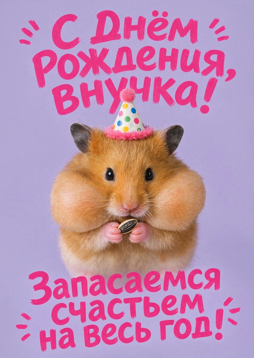 Открытка "С днем рождения внучка #46