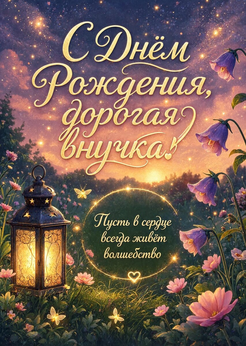 Открытка "С днем рождения внучка #57