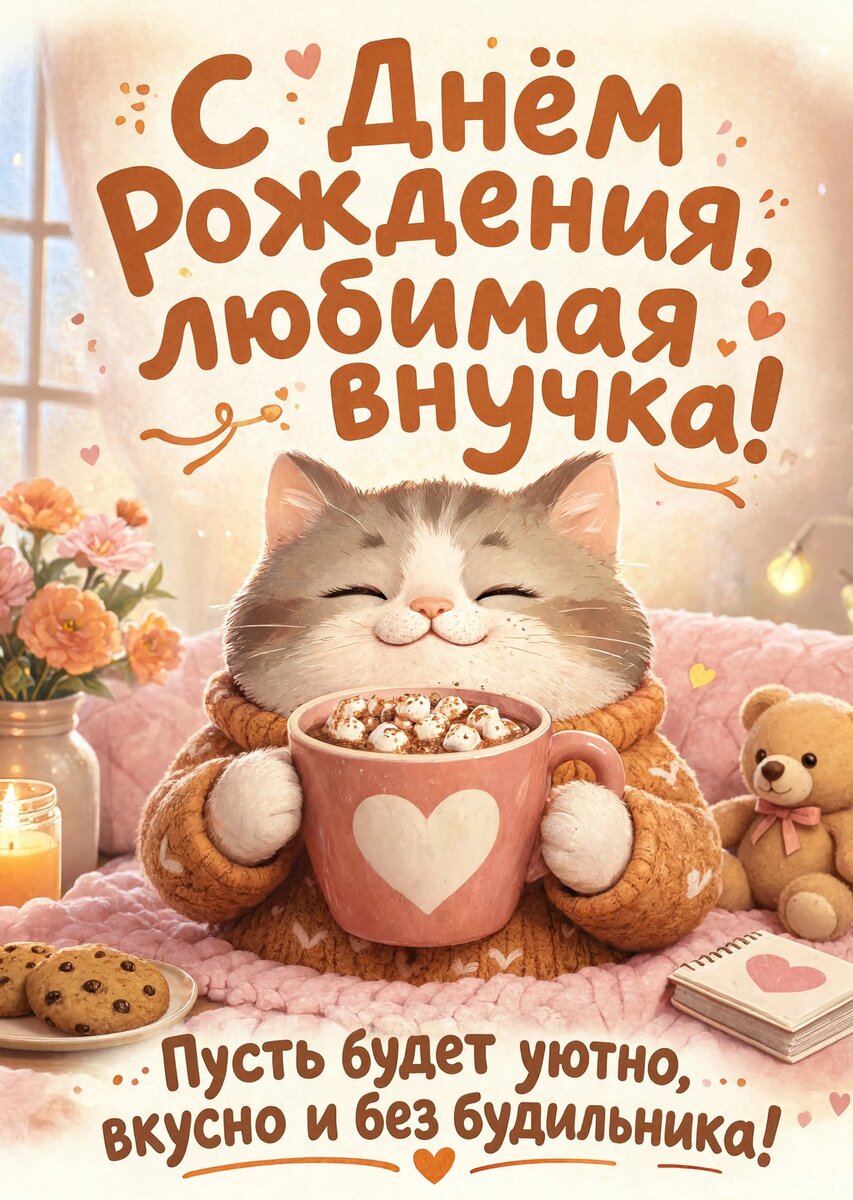 Открытка "С днем рождения внучка #90