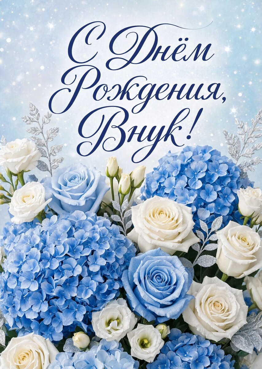 Открытка С днем рождения внук #62
