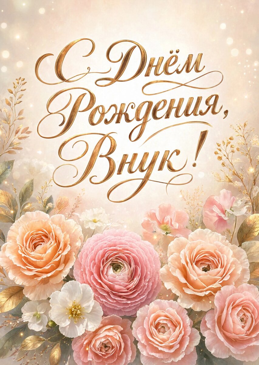 Открытка С днем рождения внук #71