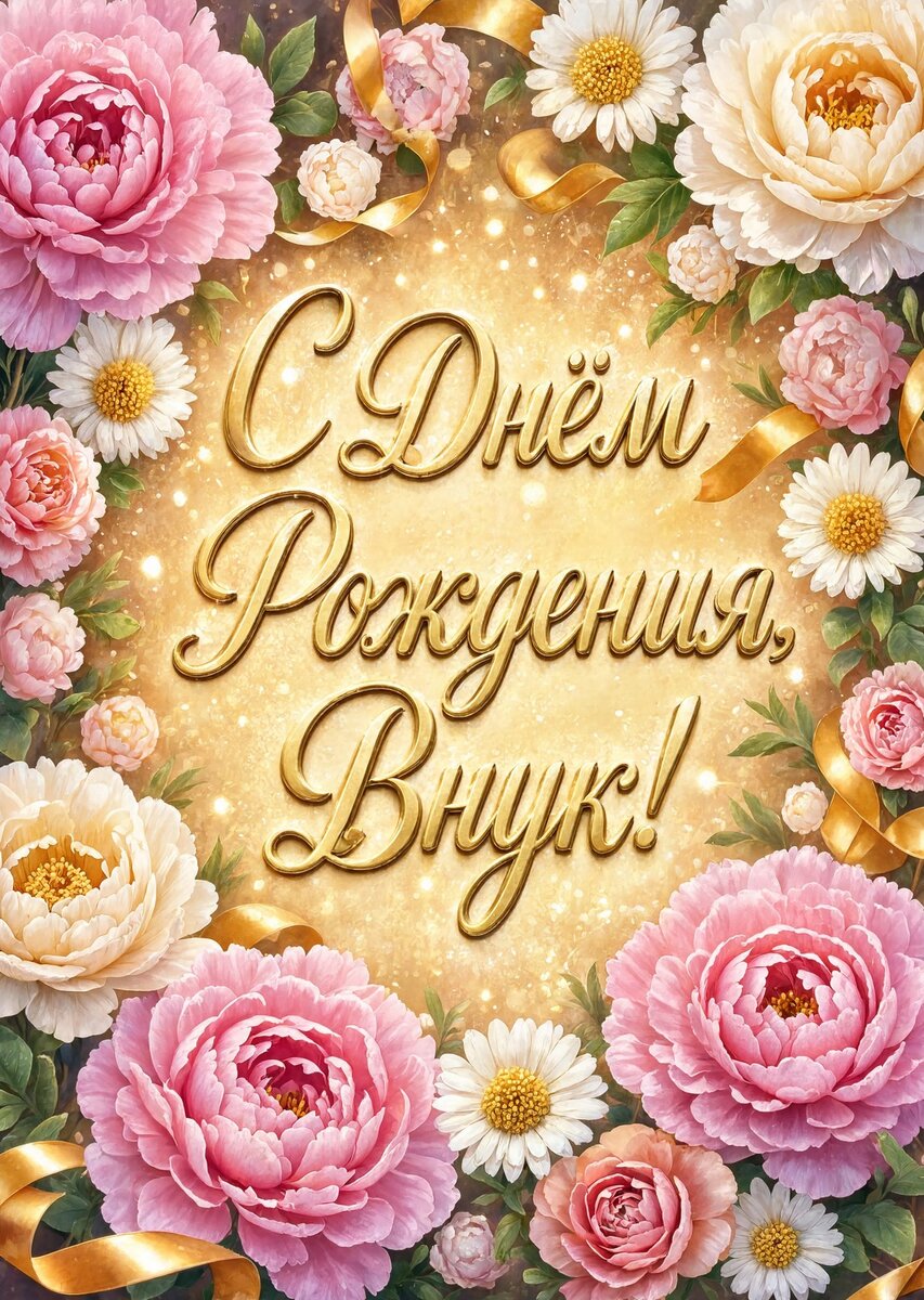 Открытка С днем рождения внук #93