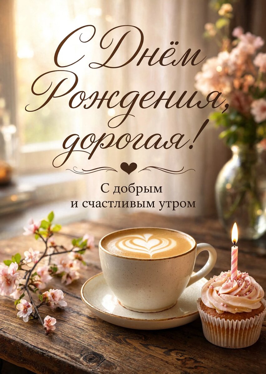 Открытка "С Днём рождения жене" #13