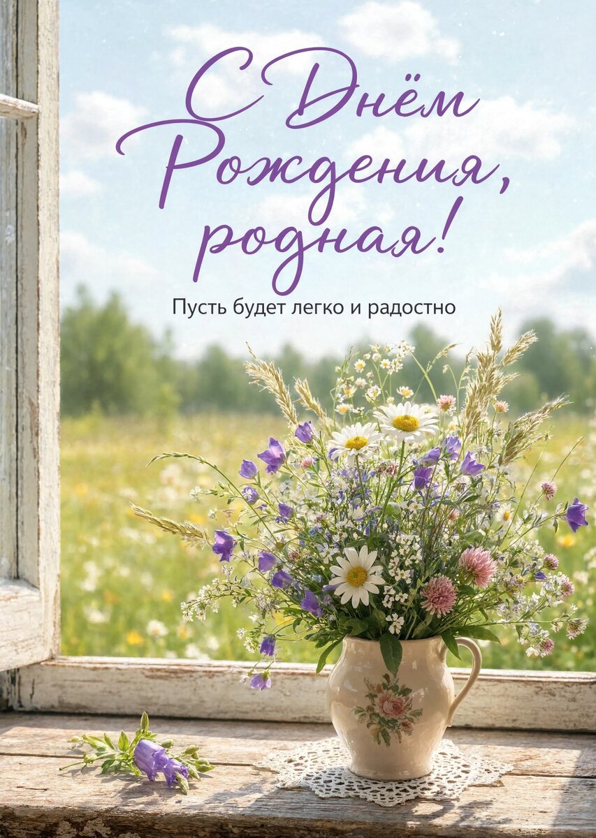 Открытка "С Днём рождения жене" #15