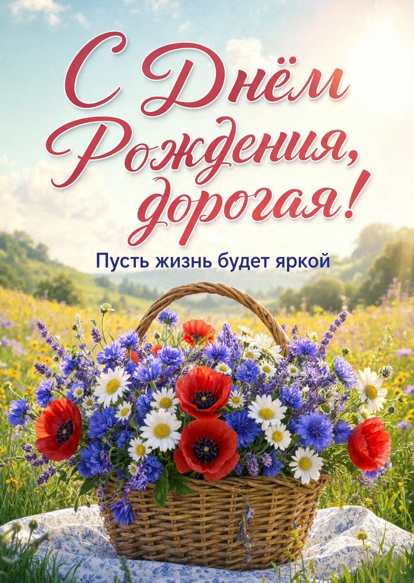 Открытка "С Днём рождения жене" #22