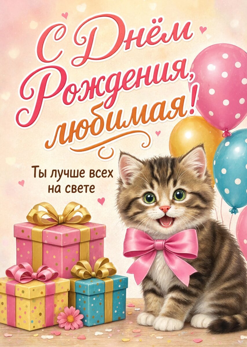 Открытка "С Днём рождения жене" #26