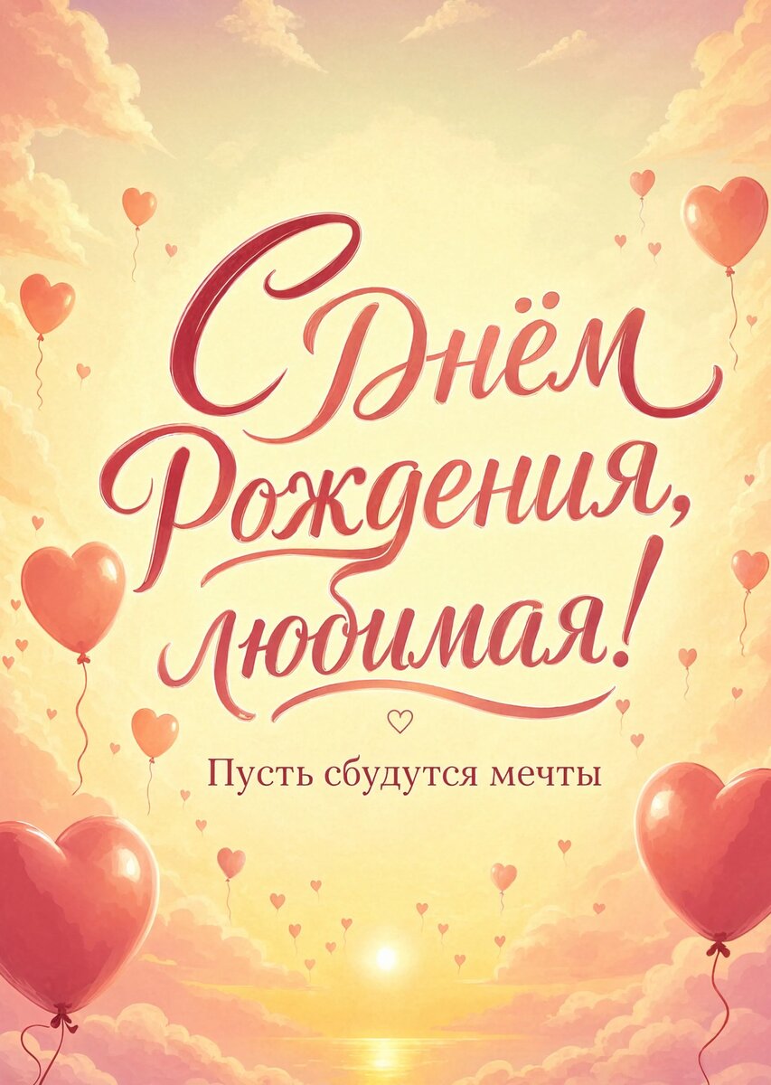 Открытка "С Днём рождения жене" #35