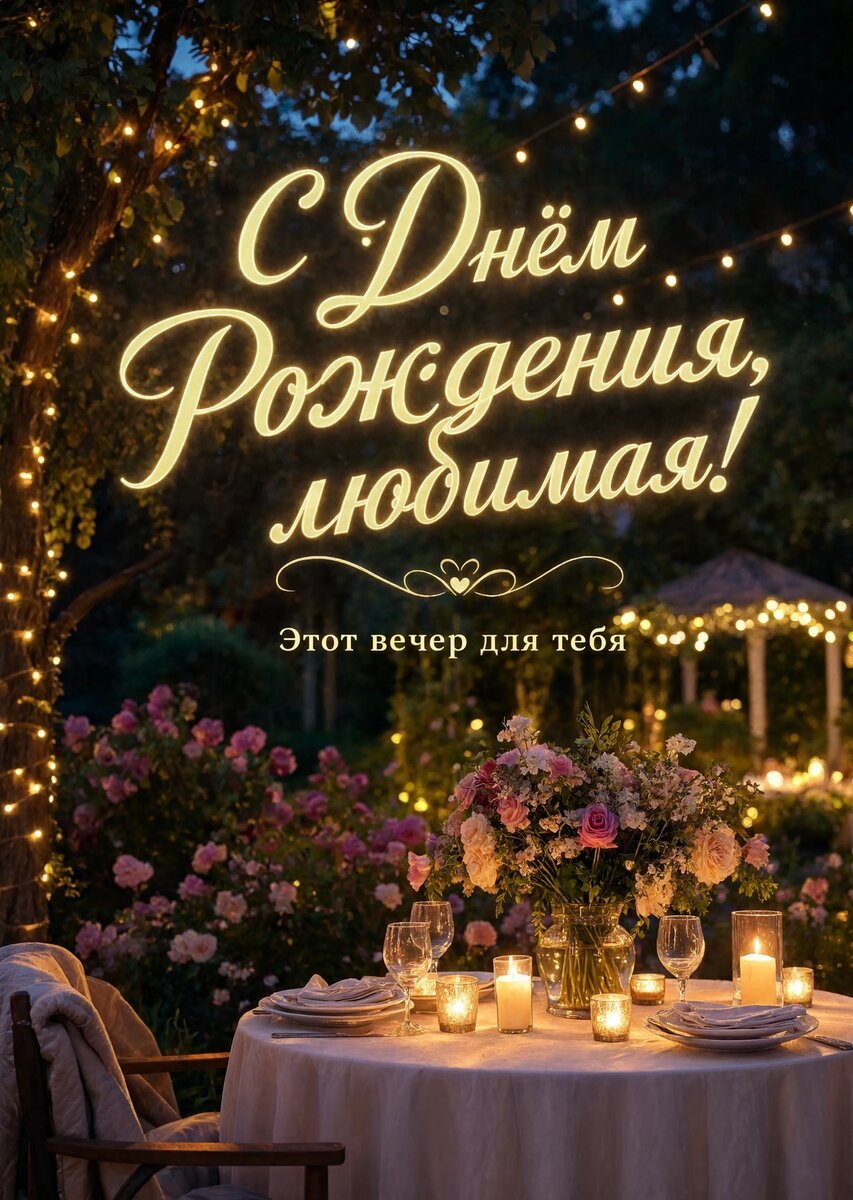Открытка "С Днём рождения жене" #36