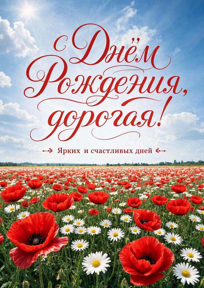 Открытка "С Днём рождения жене" #39
