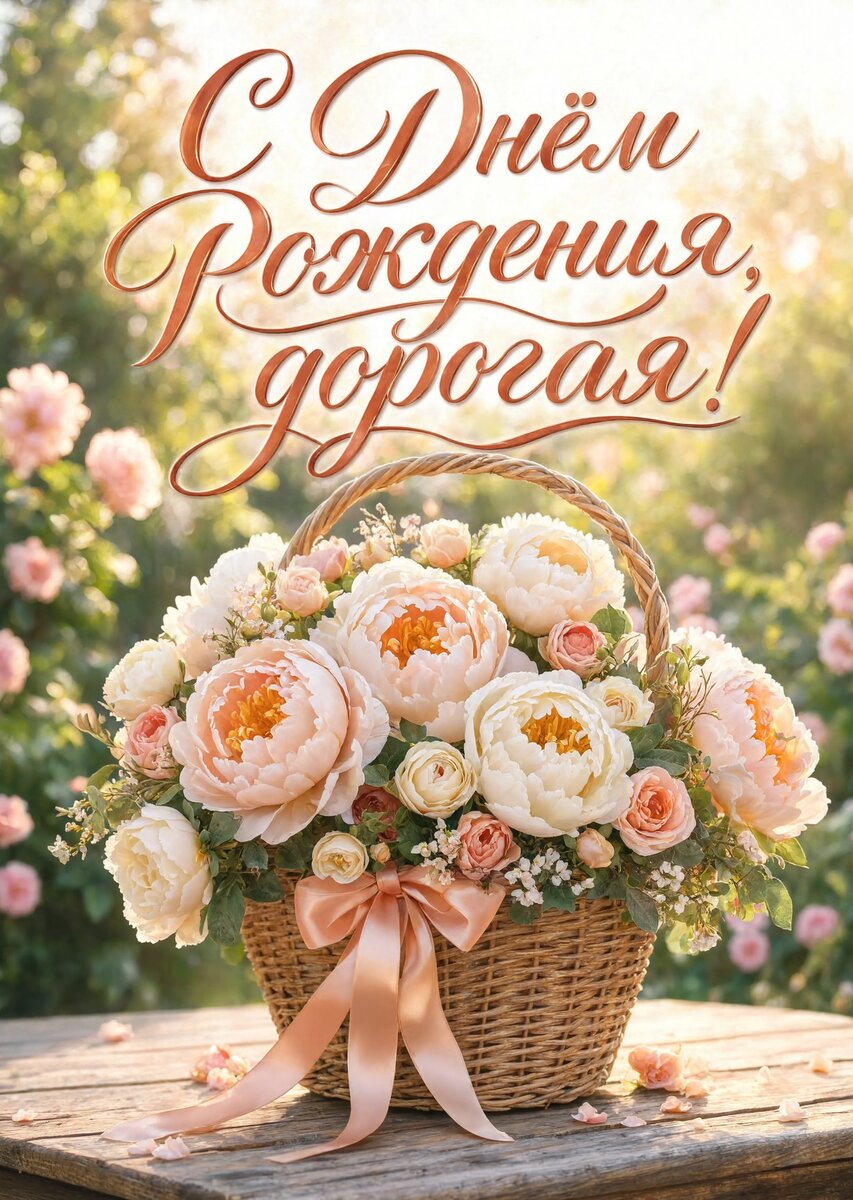 Открытка "С Днём рождения жене" #4