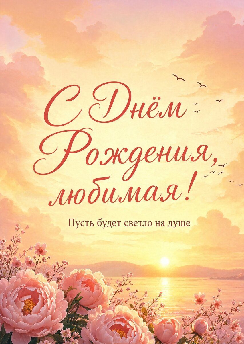 Открытка "С Днём рождения жене" #41