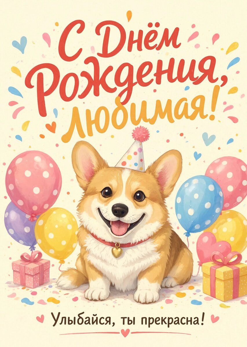 Открытка "С Днём рождения жене" #47