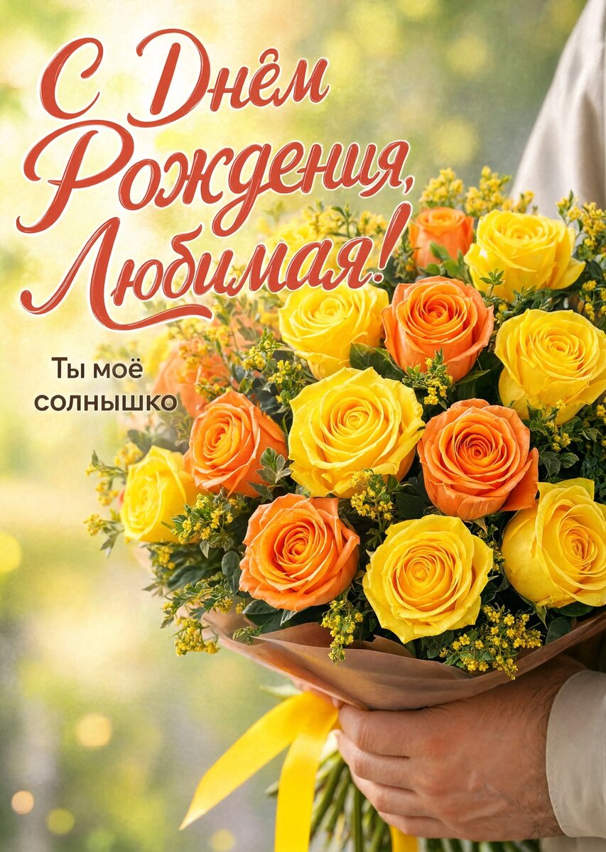 Открытка "С Днём рождения жене" #5