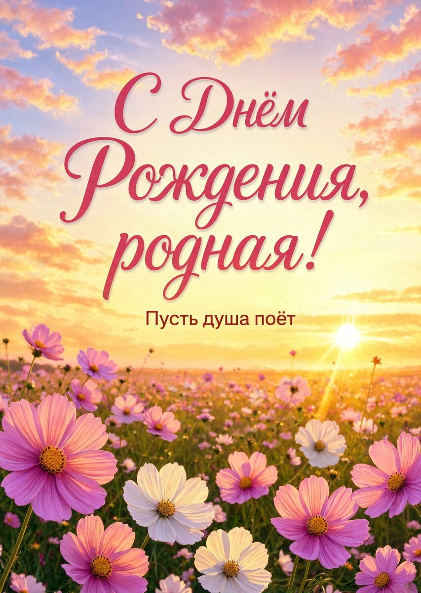Открытка "С Днём рождения жене" #54