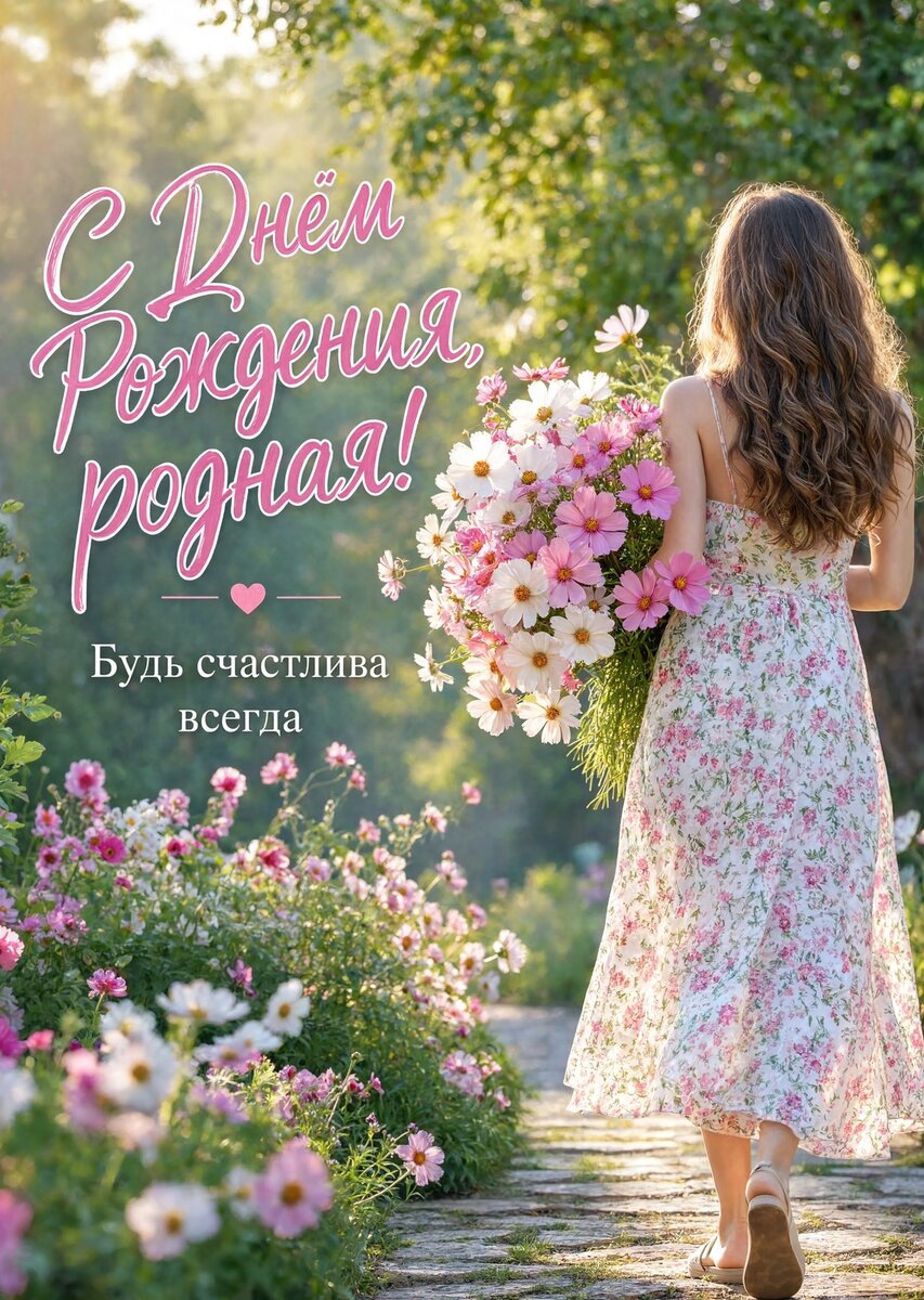 Открытка "С Днём рождения жене" #57