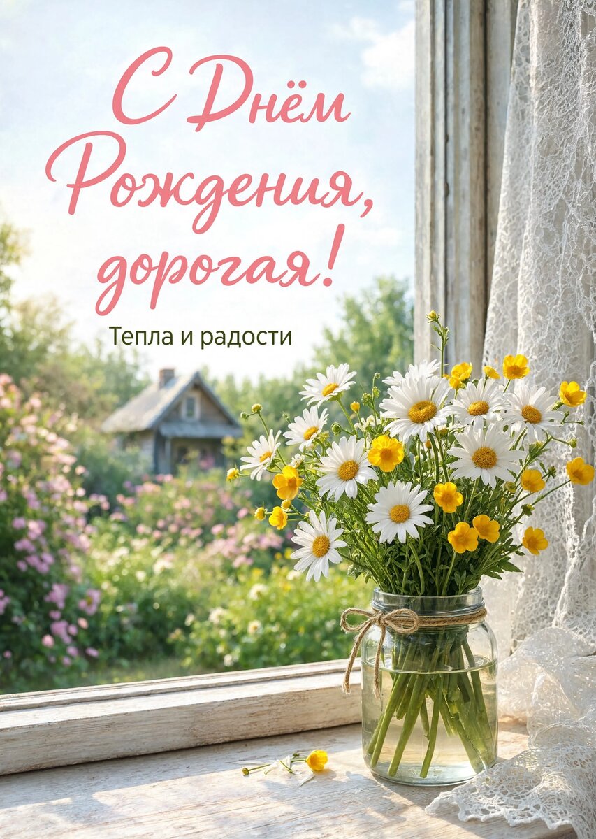 Открытка "С Днём рождения жене" #58