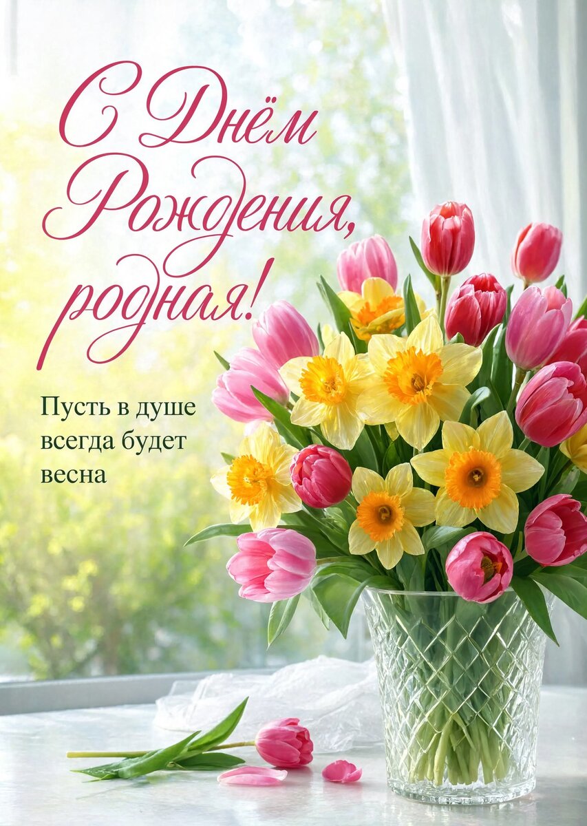 Открытка "С Днём рождения жене" #62