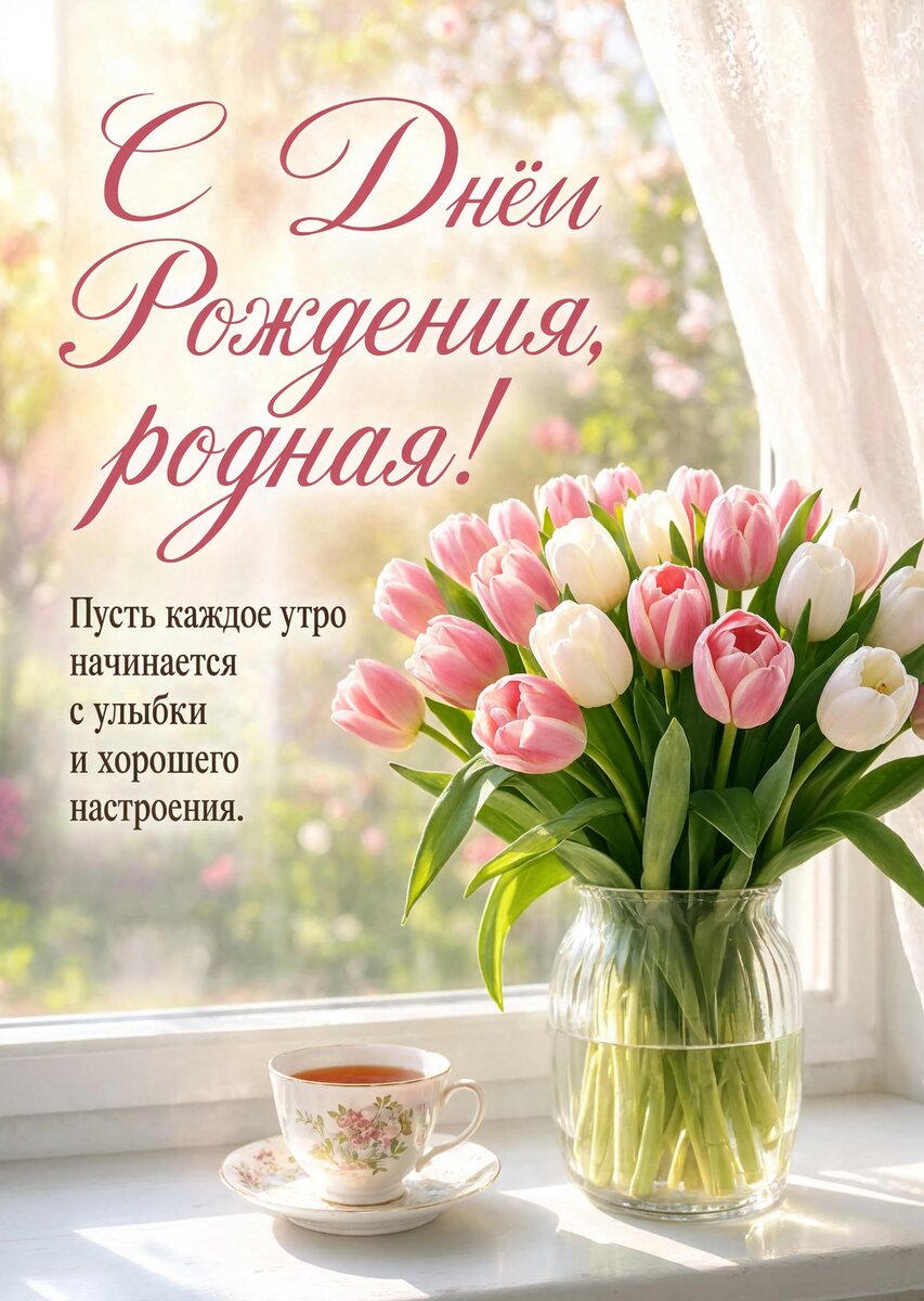 Открытка "С Днём рождения жене" #65