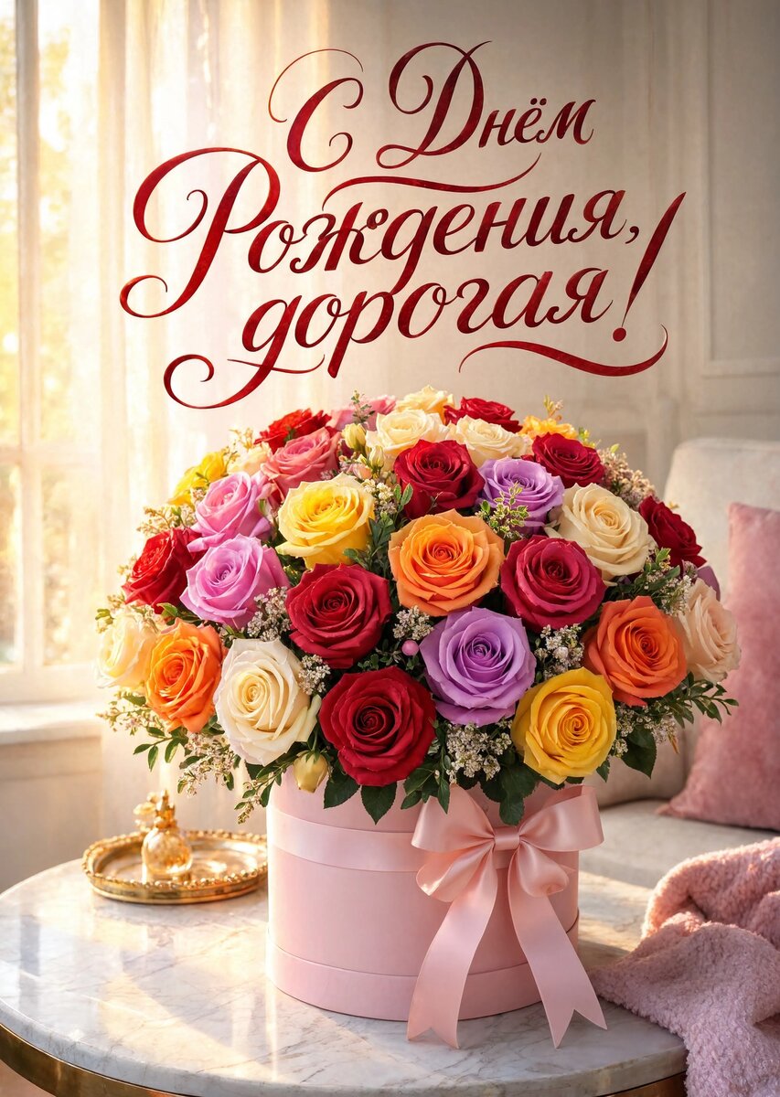 Открытка "С Днём рождения жене" #7