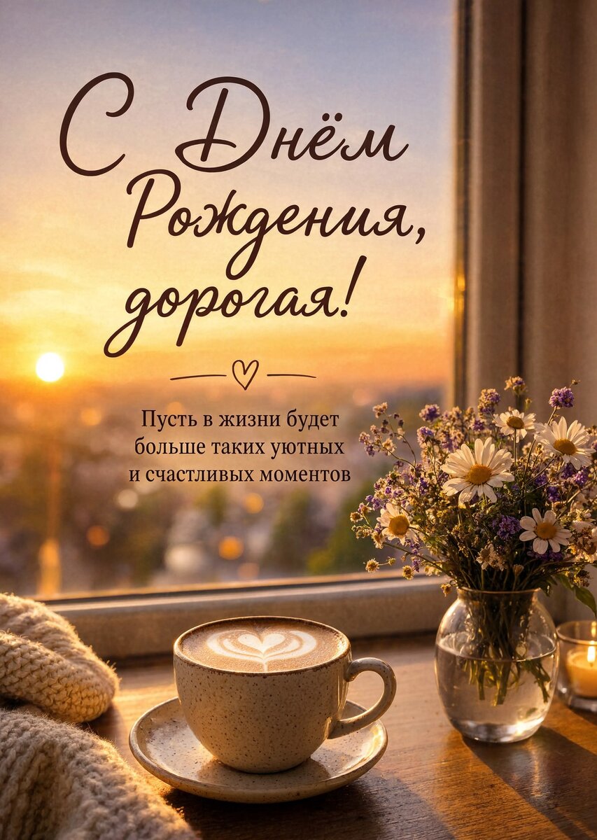 Открытка "С Днём рождения жене" #70