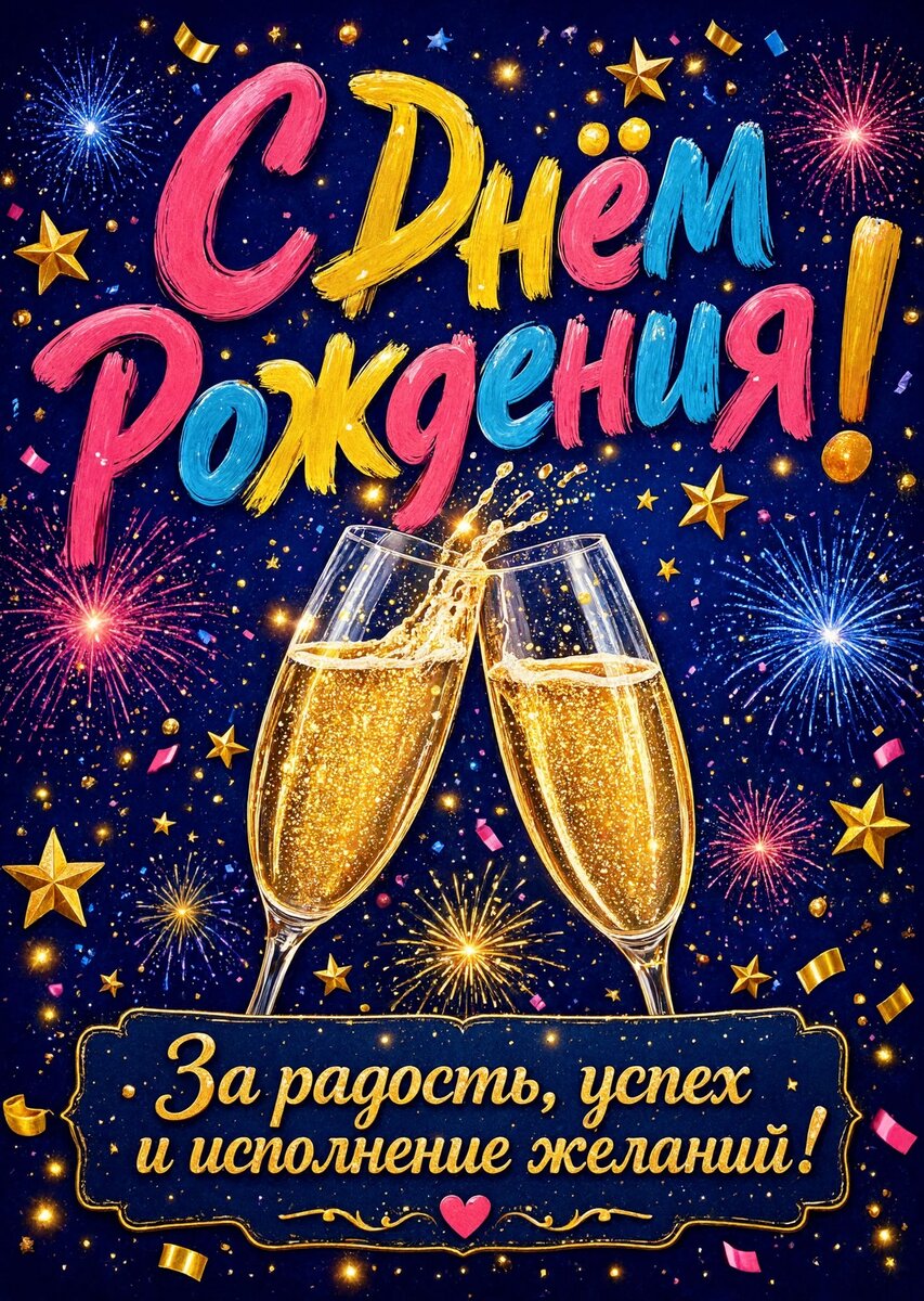 Открытка "С днем рождения женщине" #27