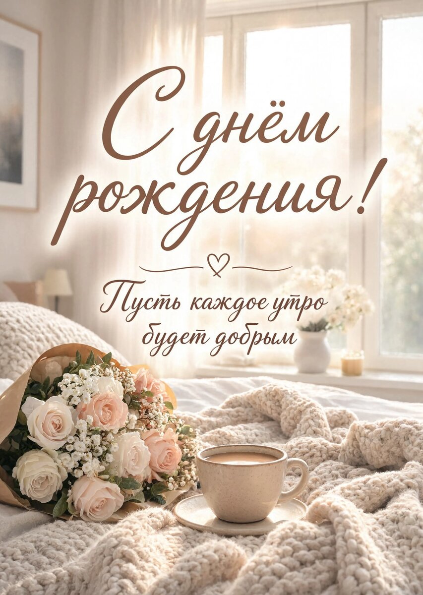 Открытка "С днем рождения женщине" #35