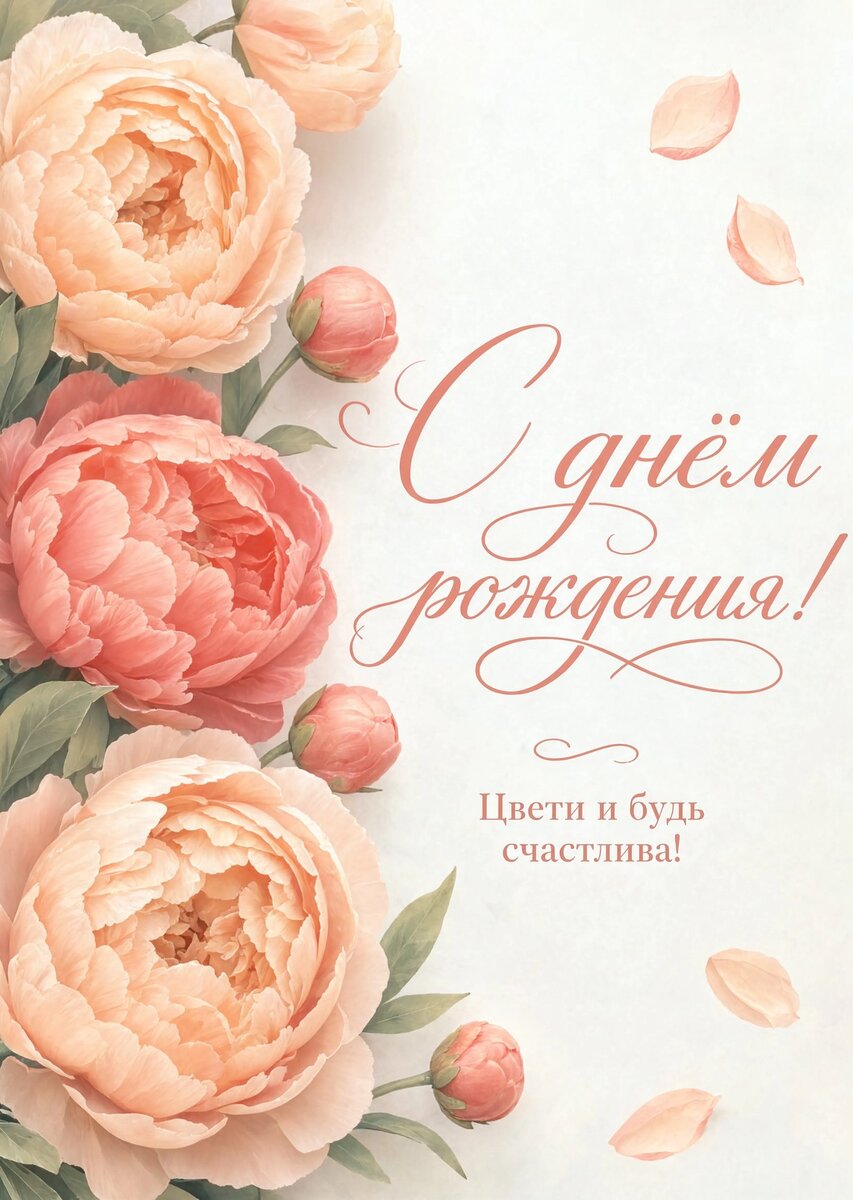 Открытка "С днем рождения женщине" #36