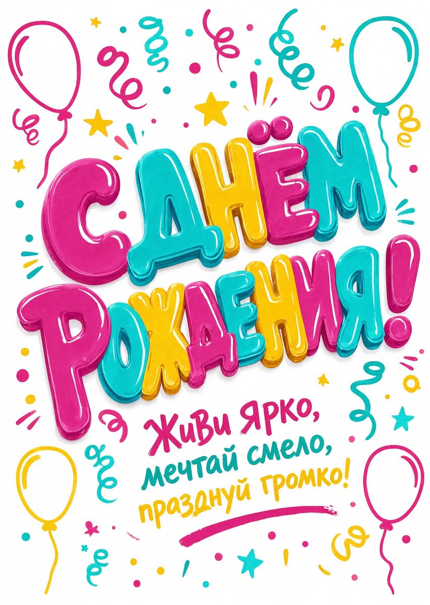 Открытка "С днем рождения женщине" #86