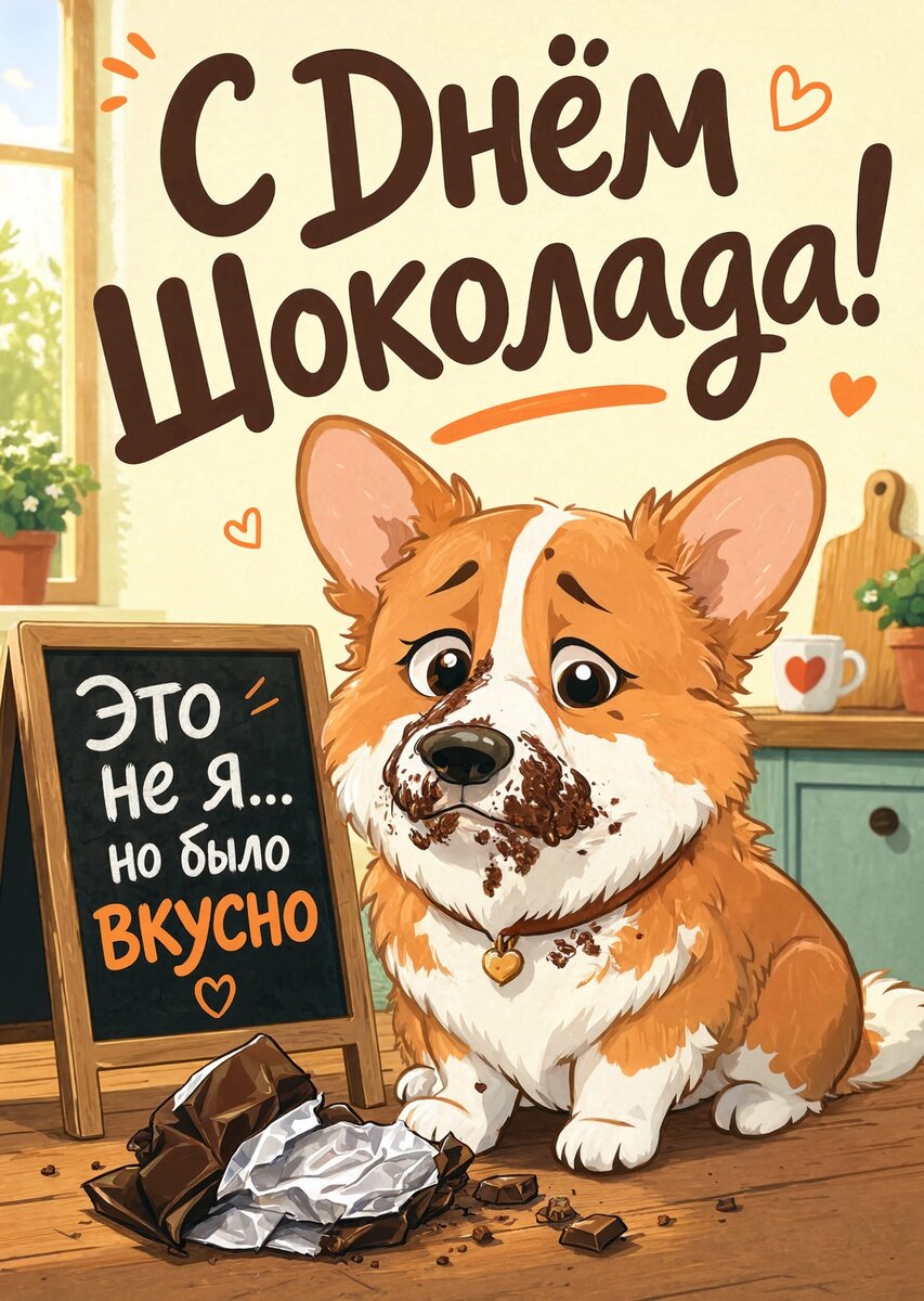 Открытка с Днем Шоколада-9