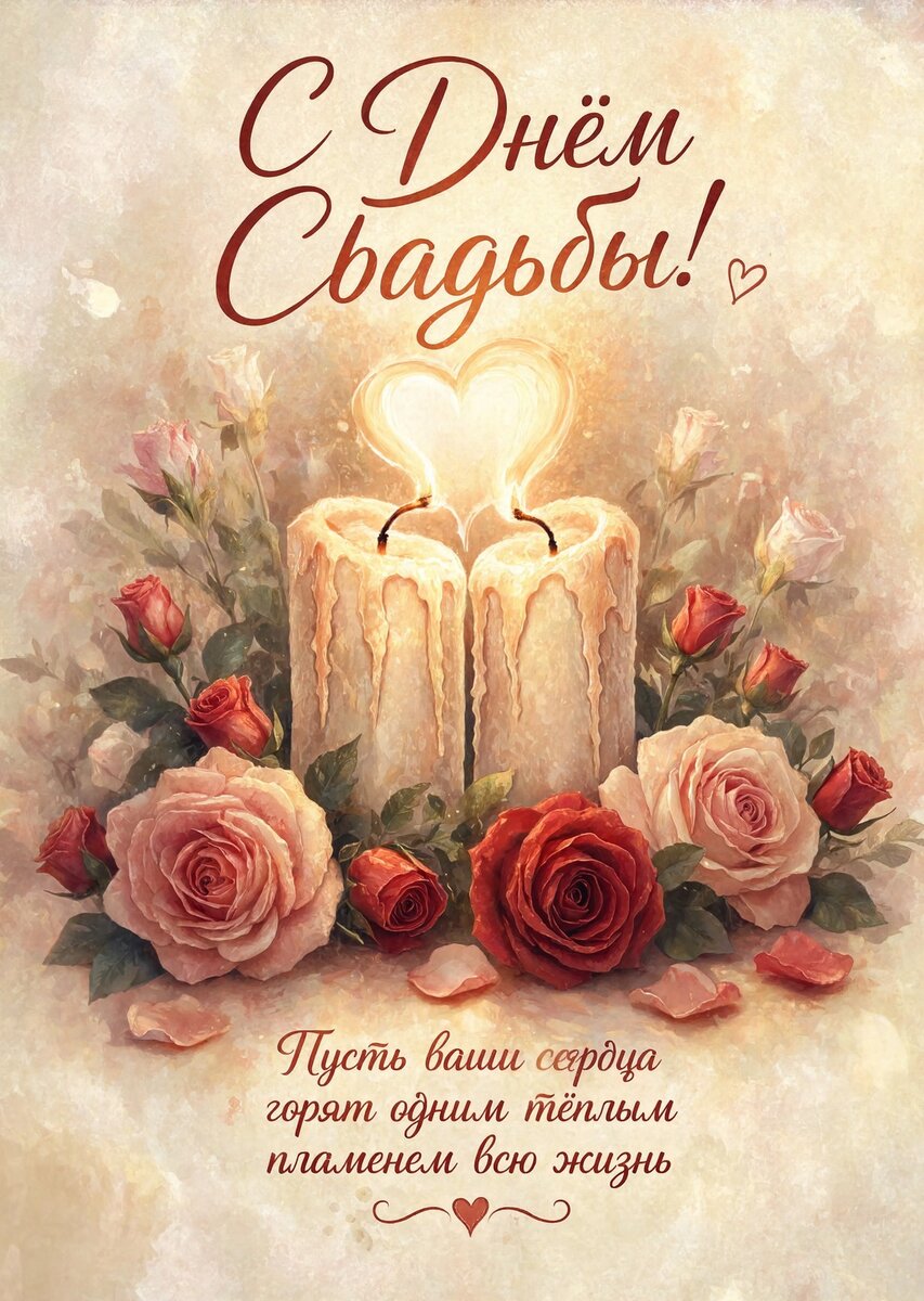 Открытка "С днём свадьбы" #10