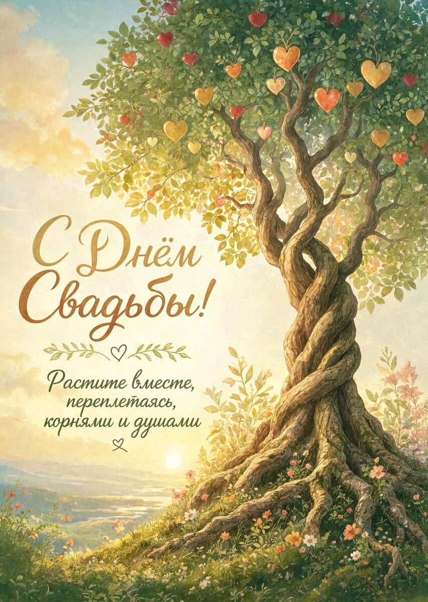 Открытка "С днём свадьбы" #20