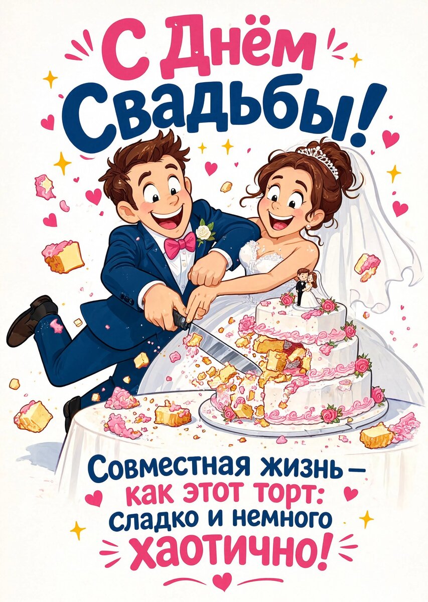 Открытка "С днём свадьбы" #27
