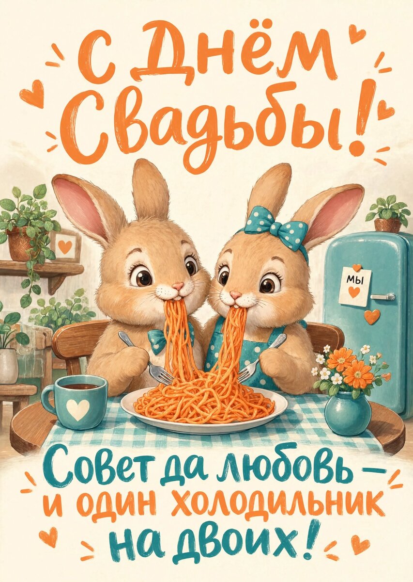 Открытка "С днём свадьбы" #29