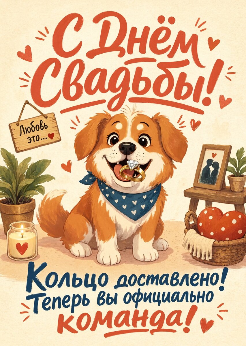Открытка "С днём свадьбы" #32