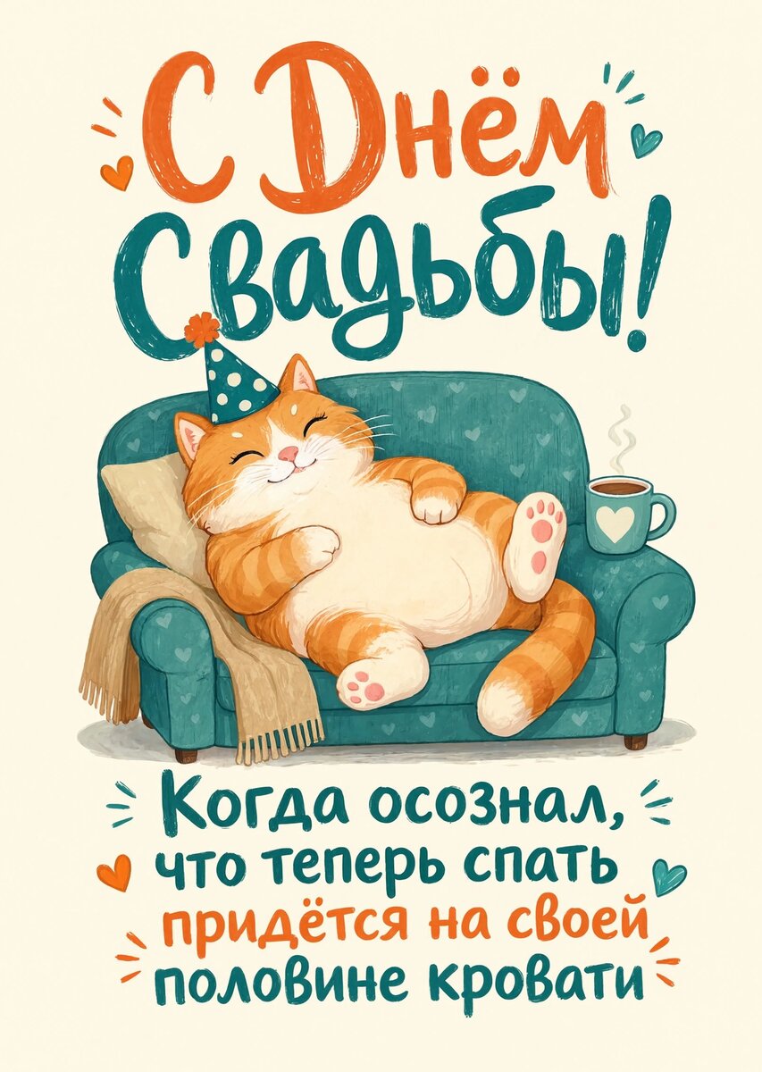 Открытка "С днём свадьбы" #34