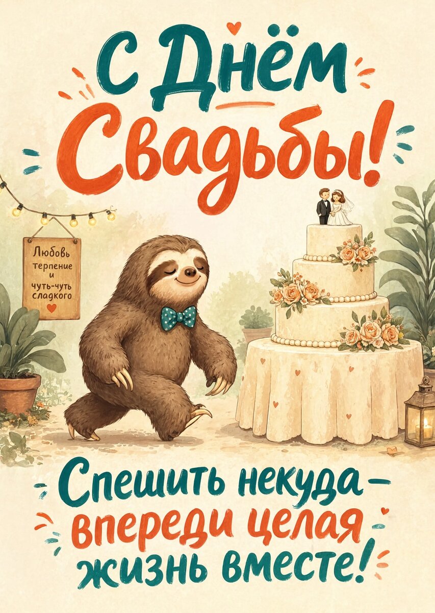 Открытка "С днём свадьбы" #35