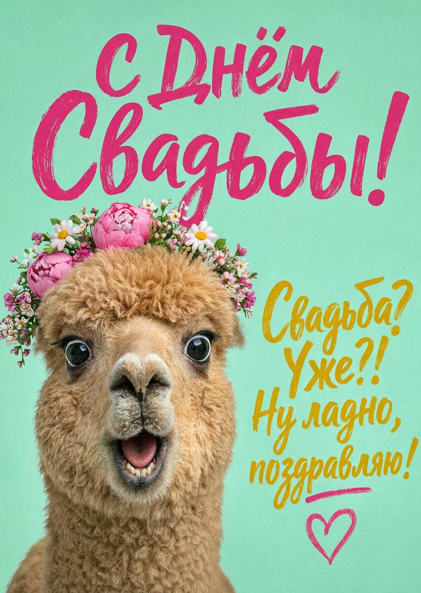 Открытка "С днём свадьбы" #37