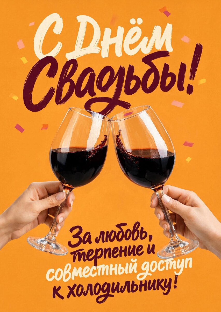 Открытка "С днём свадьбы" #38